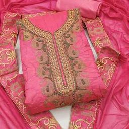 Women Embellished 3-Piece Unstitched Dress Material-image-95