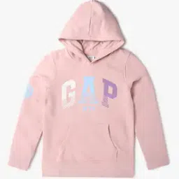 Girls Brand Print Relaxed Fit Hoodie-image-90