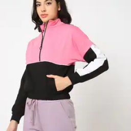 Women Colourblock Regular Fit Sweatshirt-image-9
