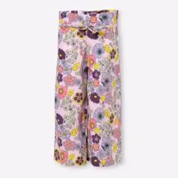 Printed Paper-Bag Waist Wide-Leg Trousers-image-38