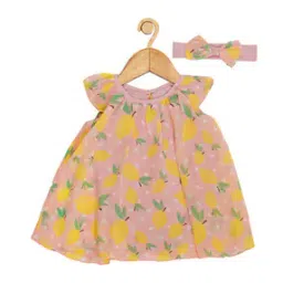 Printed A-Line Romper Dress with Headband-picture-20