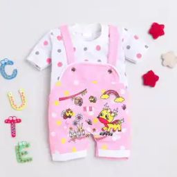 Graphic Print Dungaree & T-Shirt Set-picture-49