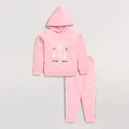 Typographic Print Hoodie with Joggers-image-94