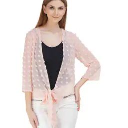 Swiss Dot Front-Open Shrug-15