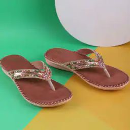 Women Embellished Slip-On Flat Sandals-52