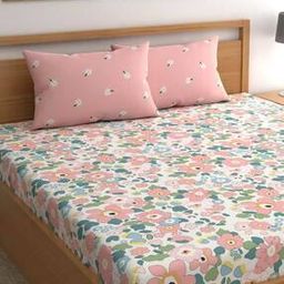 150 TC Floral Print Double Bedsheet-image-24