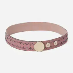 Amore Embroidered Leather Belt-image-55