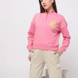 Women Typographic Print Regular Fit Sweatshirt-image-67