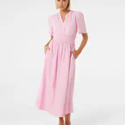 Fit & Flare Dress with Smocked Detail-image-21