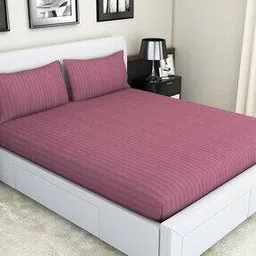 210 TC Striped King Size Bedsheet-image-27