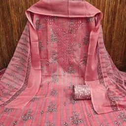 Women Floral Print Unstitched Dress Material-image-8