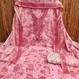 Women Floral Print Unstitched Dress Material-image-37