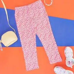 Girls Cotton Floral Leggings -picture-5