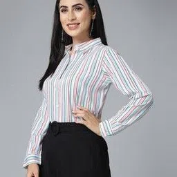Women Striped Regular Fit Shirt-image-84