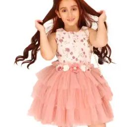 cutecumber Women Fit & Flare Dress with Floral Applique-picture-37