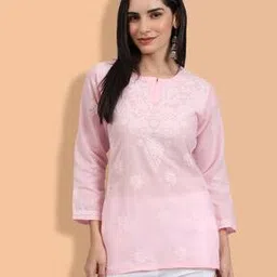 paramount chikan Embroidered Straight Kurti-picture-18