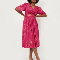 Kalki x Max Women Foil Printed Fit and Flare Dress-picture-13