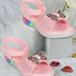 freeplay Bow Applique Open-Toe Flat Sandals with Velcro Closure-picture-0