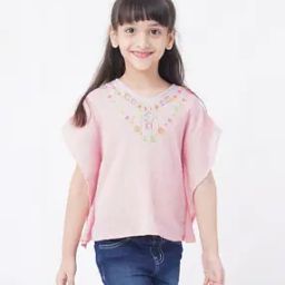 Embroidered V-Neck Kaftan Top-image-27