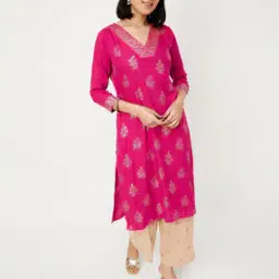 max Women V-Neck A-Line Kurta-picture-47