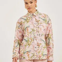Cotton Regular Fit Floral Shirt-image-49