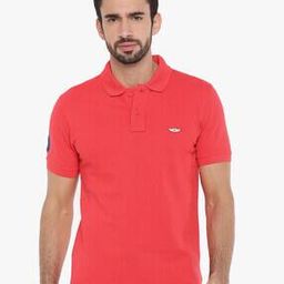 Polo T-shirt with High-Low Hem-image-2