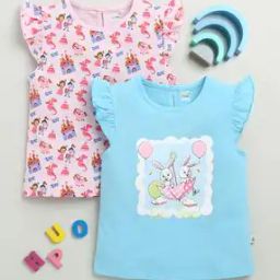Girls Graphic Round Neck Regular Fit T-shirt-picture-15