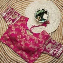 Women Jacquard Dola Silk Blouse-picture-28