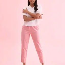 Women Flat-Front Relaxed Fit Pants-picture-42