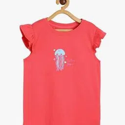 mini klub Girls Graphic Print Relaxed Fit Cotton Top-picture-2