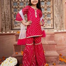 pspeaches Girls Embroidery Kurta Set-picture-20