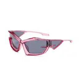 98020-Pink UV-Protected Full-Rim Sunglasses-image-6