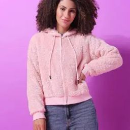 Textured Zip-Front Hoodie-picture-9