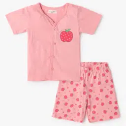 Printed Button-Down Top with Shorts-picture-0