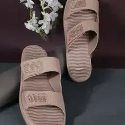 Women Embellished Slip-On Flat Sandals-image-4
