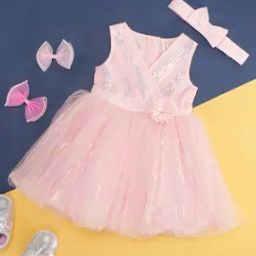 Embellished Round-Neck Fit & Flare Dress-image-101