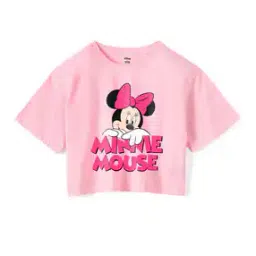 Minnie Mouse Print Round-Neck T-Shirt-image-40