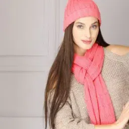 Knitted Beanie Cap with Muffler-35
