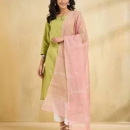 Women Abstract Print Dupatta-image-2