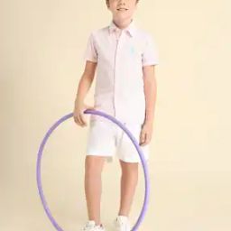 Boys Striped Regular Fit Shirt with Spread Collar-image-58