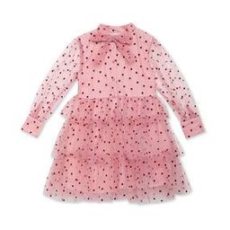 Polka-Dot Print Tiered Dress-image-62