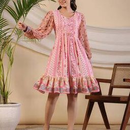 Women Printed Fit & Flare Dress-image-54