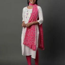 Women Floral Print Cotton Dupatta-image-17