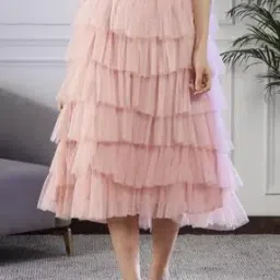 Tiered Skirt with Frills-image-31