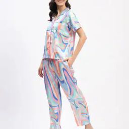 Women Printed Shirt & Pyjamas Set-picture-28