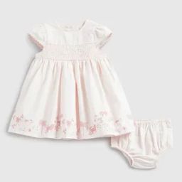 Girls Round-Neck Cotton Fit & Flare Dress & Panties Set-image-60