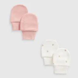 Girls Pack of 2 My First Cotton Mittens-image-37