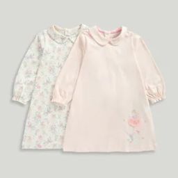 Girls Pack of 2 Fairy Embroidered Nighties-picture-48