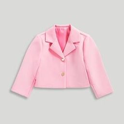 Girls Single-Breasted Cropped Blazer-picture-41