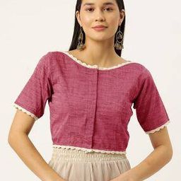 Women Front-Open Blouse with Lace Detail-image-67